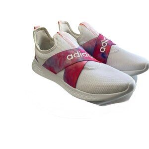 Adidas Women’s 11 White Pure Motion Adapt Tie Dye Slip On Running Course New